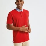 Asquith & Fox Men's chambray button-down collar polo - Polo Shirt | Xcel UK