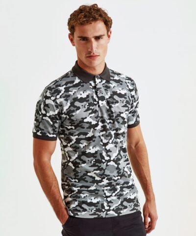 Asquith & Fox Men's camo piquÃ polo - Polo Shirt | Xcel UK