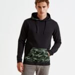 Asquith & Fox Men's camo trimmed hoodie - Sweatshirt | Xcel UK