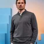 Asquith & Fox Men's cotton blend ¼ zip sweater - Knitted Jumpers | Xcel UK