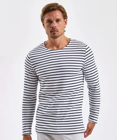 Asquith & Fox Men's marinière coastal long sleeve tee - T-Shirt | Xcel UK