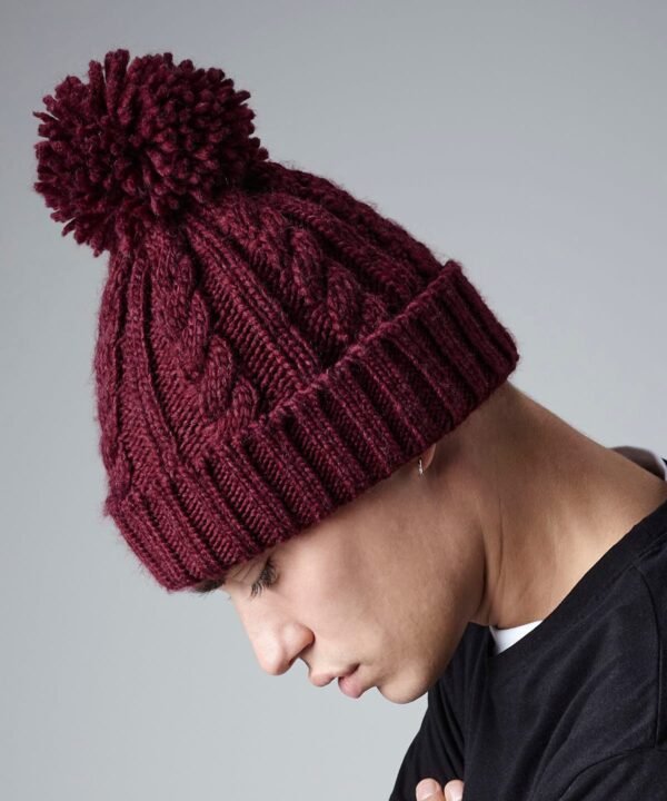Beechfield Cable knit melange beanie - Fleece | Xcel UK