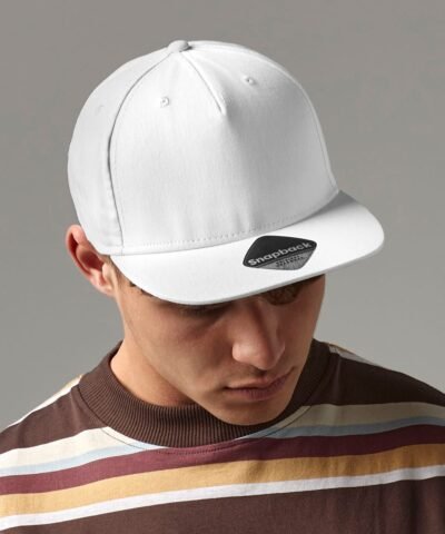 Beechfield 5-panel snapback rapper cap - Caps | Xcel UK
