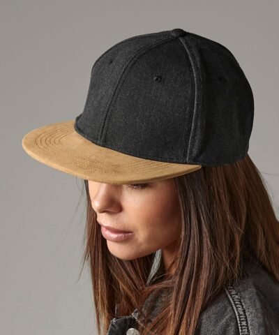 Beechfield Suede peak snapback - Caps | Xcel UK