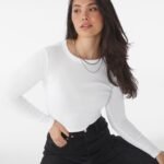 Canvas Women’s micro rib long sleeve baby t-shirt - T-Shirts | Xcel UK