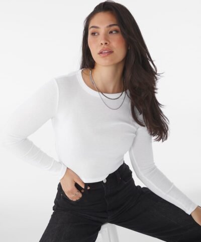 Canvas Women’s micro rib long sleeve baby t-shirt - T-Shirts | Xcel UK