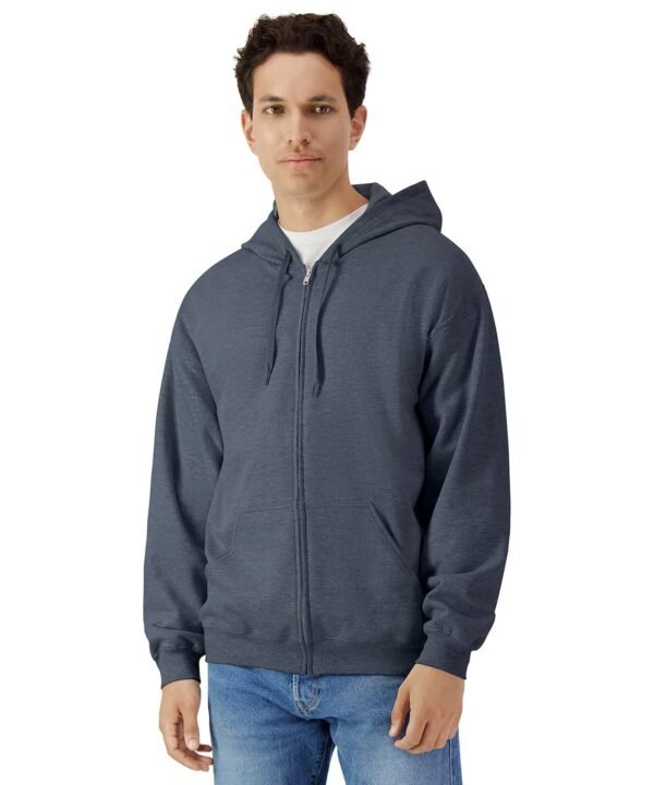 Softstyle midweight fleece adult full-zip hooded sweatshirt | Xcel UK