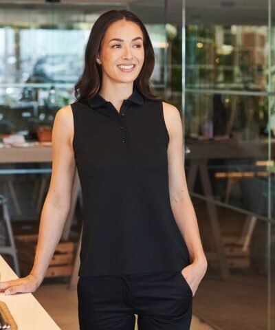 Henbury Women’s sleeveless coolplus polo shirt - Polos | Xcel UK