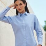 Henbury Women's classic long sleeve oxford shirt - Shirts | Xcel UK