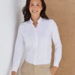Henbury Women's modern long sleeve oxford shirt - Shirts | Xcel UK