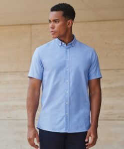 Henbury Modern short sleeve oxford shirt