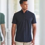 Henbury Short sleeve ‘cotton-feel’ coolplus shirt - Shirts | Xcel UK