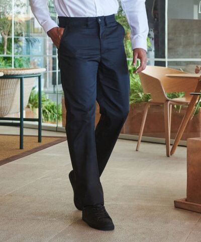 Henbury 65/35 flat fronted chino trousers - Workwear Trousers | Xcel UK