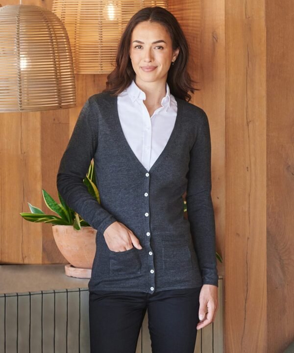Henbury Women's v-button cardigan - Cardigans | Xcel UK