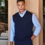 Henbury Sleeveless v-neck jumper - Knitted Jumpers | Xcel UK