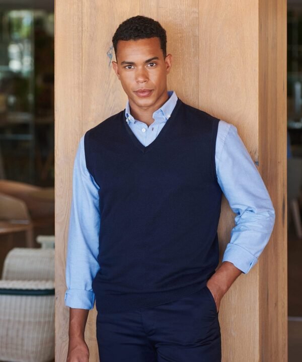 Henbury Sleeveless v-neck jumper - Knitted Jumpers | Xcel UK