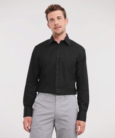 Russell Collection Long sleeve easycare tailored oxford shirt - Shirts | Xcel UK
