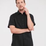 Russell Collection Short sleeve easycare tailored oxford shirt - Shirts | Xcel UK