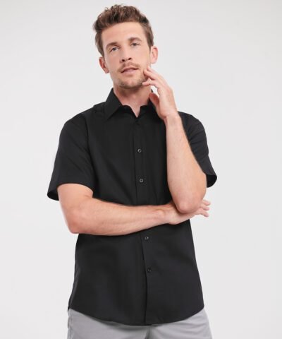 Russell Collection Short sleeve easycare tailored oxford shirt - Shirts | Xcel UK