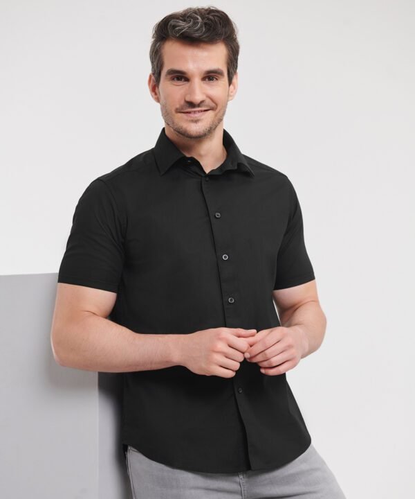 Russell Collection Short sleeve easycare fitted shirt - Shirts | Xcel UK