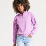 Just Hoods Women's cropped ¼-zip sweat - Fleece | Xcel UK