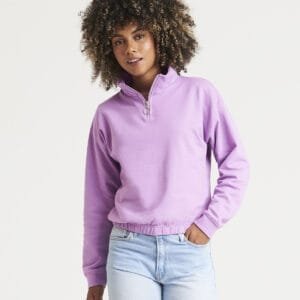 Just Hoods Women’s cropped ¼-zip sweat