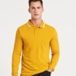 Just Polo's Long sleeve tipped 100 polo - Polo Shirt | Xcel UK