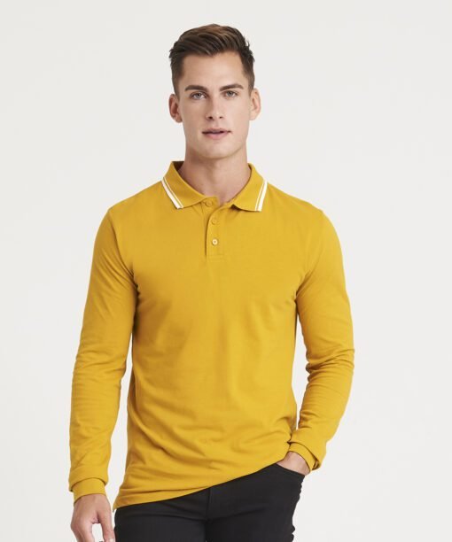 AWDis Just Polo's Long sleeve tipped 100 polo