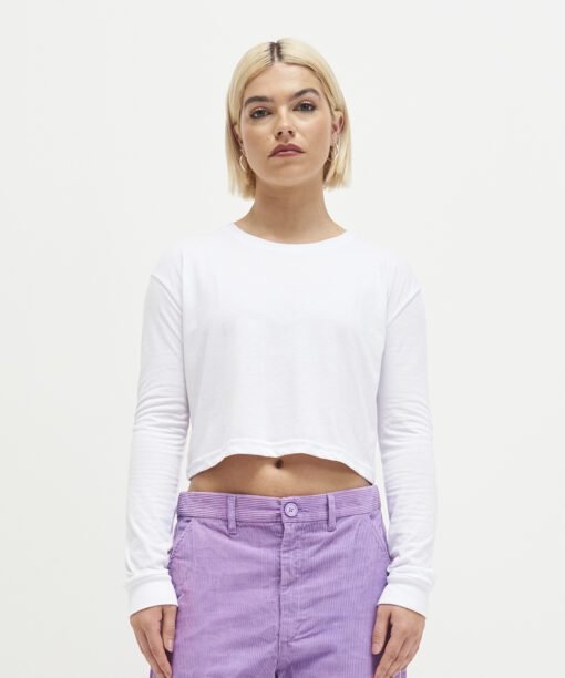 AWDis Just T's Women's long sleeve cropped t