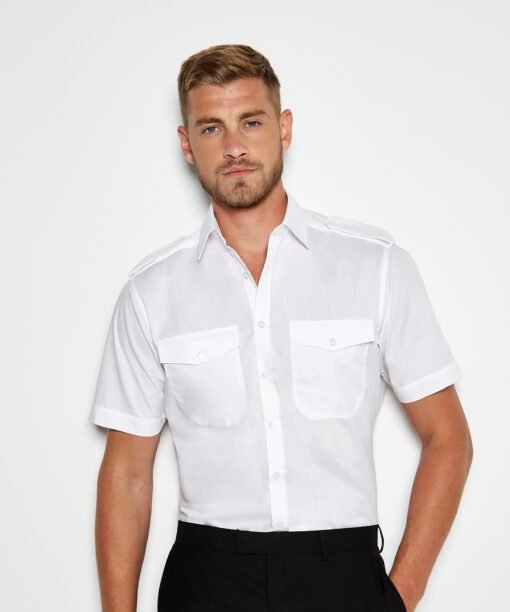 Kustom Kit Pilot shirt short-sleeved (tailored fit)