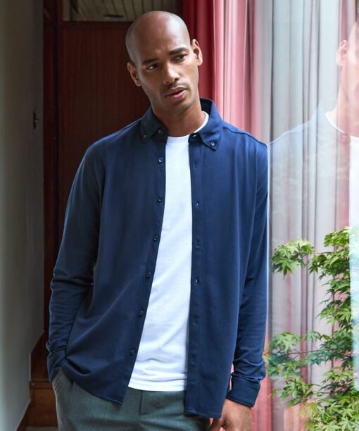 Kustom Kit Long sleeve superwashÂ® 60Â° piquÃ© shirt (tailored fit)