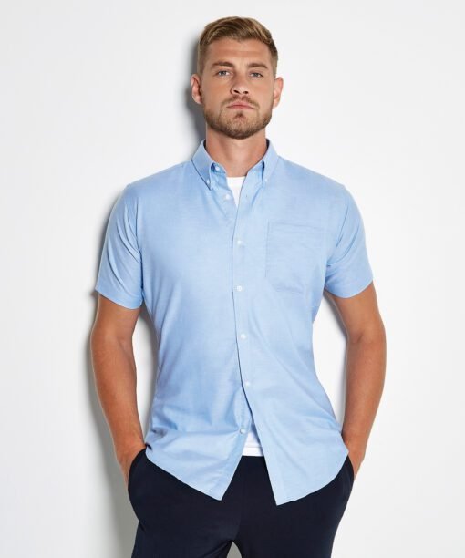 Kustom Kit Slim fit workwear oxford shirt short sleeve