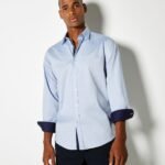 Kit Contrast premium oxford shirt (button-down collar) long-sleeved (tailored fit) - Shirts | Xcel UK