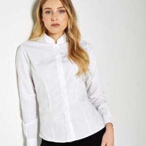 Kit Women’s mandarin collar shirt long-sleeved (tailored fit)