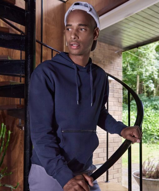 Kustom Kit Regular fit piquÃ© hoodie with zipped pocket