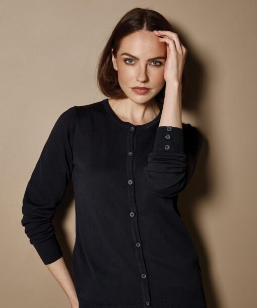 Kustom Kit Women's arundel crew neck cardigan long sleeve (classic fit)