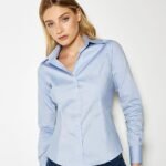Kit Women's corporate oxford blouse long-sleeved (tailored fit) - Blouses | Xcel UK