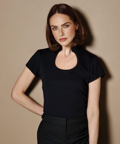 Kustom Kit Women's corporate top keyhole neck (regular fit)