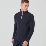 & Hales Â¼ zip long sleeve fleece piped | Xcel UK