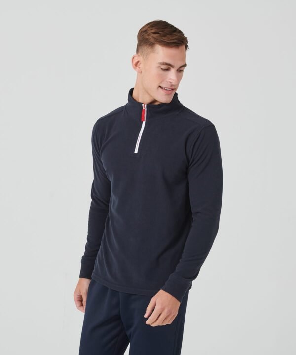 & Hales Â¼ zip long sleeve fleece piped | Xcel UK