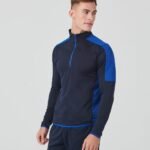 & Hales ¼ zip mid-layer with contrast panelling - Sports Overtops | Xcel UK