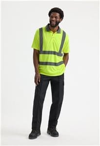 Uneek Clothing UC808 Hi Vis Short Sleeve Polo Shirt