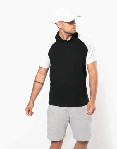Kariban Polo baseball contrast polo shirt