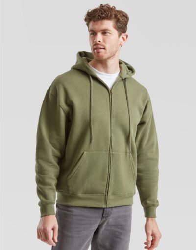 Fruit Of The Loom Men's Premium Hooded Sweat Jacket - Sweatshirt | Xcel UK