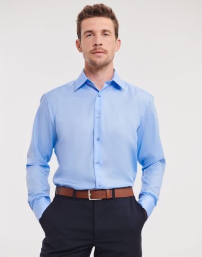 Russell Collection Men's L/Sleeve Non-Iron Shirt - Corporate Wear | Xcel UK