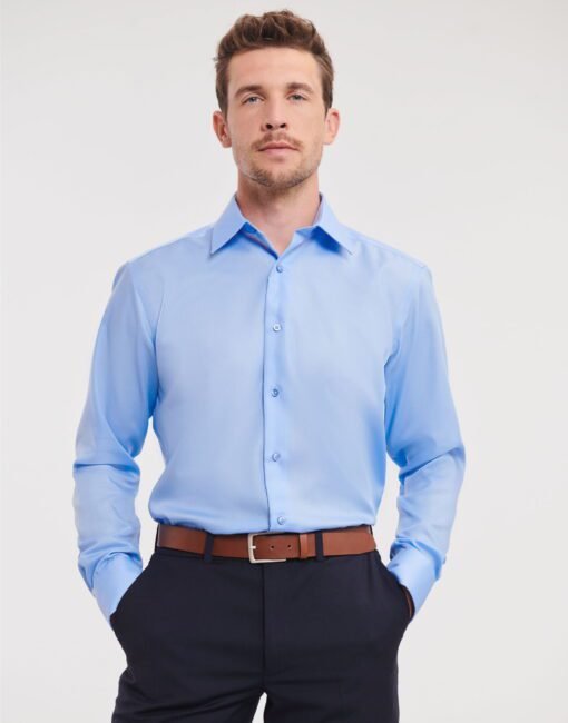 958M Russell Collection Men's L/Sleeve Non-Iron Shirt Corporate Wear