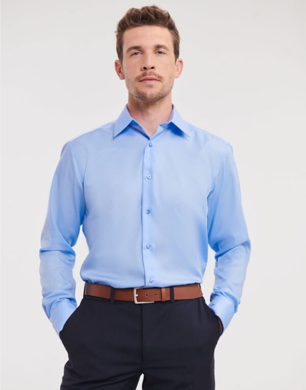 958M Russell Collection Men's L/Sleeve Non-Iron Shirt Corporate Wear