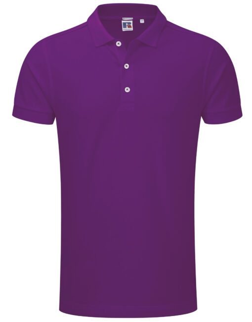 566M Russell Men's Fitted Stretch Polo Polo Shirts