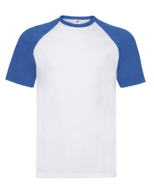 61026 Fruit Of The Loom Men's Valueweight S/Sleeve Baseball T-Shirts