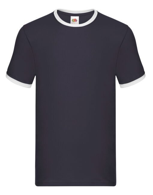 61168 Fruit Of The Loom Men's Valueweight Ringer T-Shirts